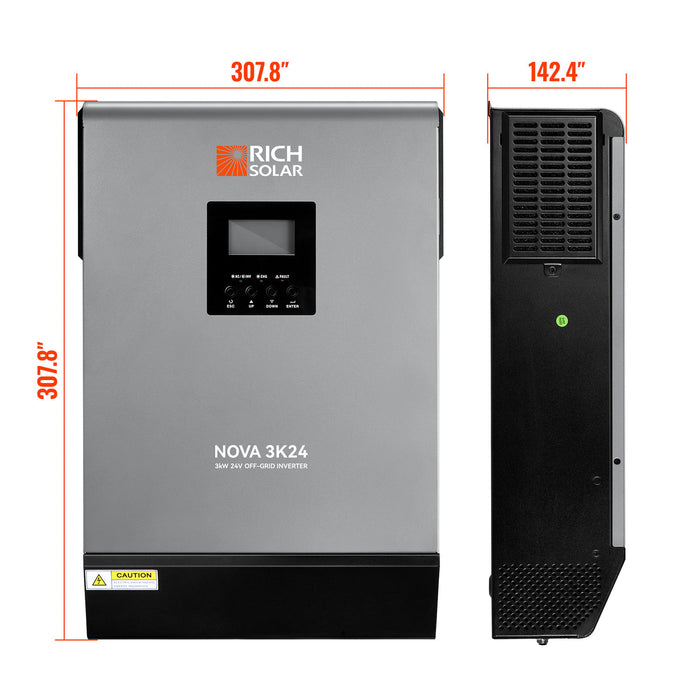 Rich Solar NOVA MAX 3000W Complete Off-Grid Hybrid Solar Inverter