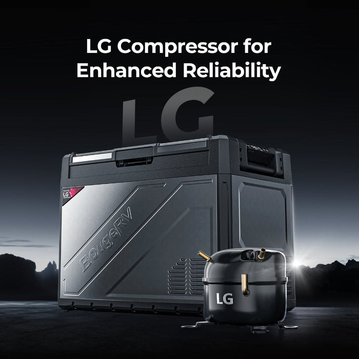 BougeRV Rocky 69QT Dual Zone 12V Portable Fridge