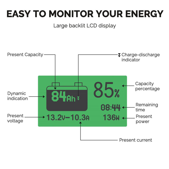 Renogy 500A Battery Monitor With Shunt RBM500