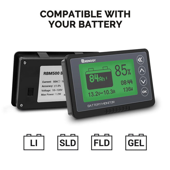 Renogy 500A Battery Monitor With Shunt RBM500