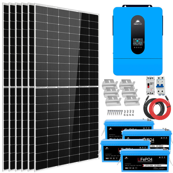 SunGoldPower SGK-65PRO 6500W 48V Complete off Grid Solar Kit