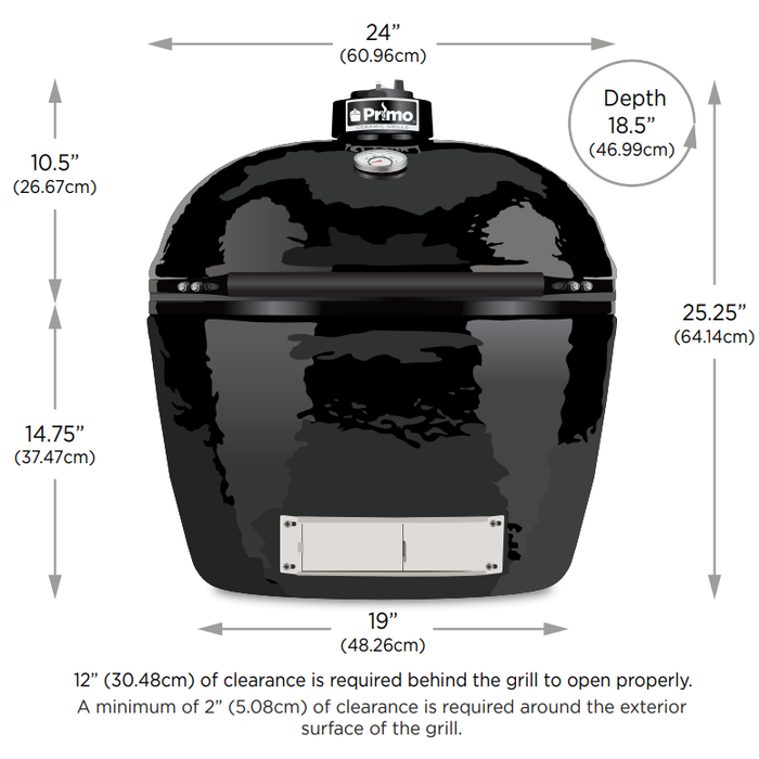 Primo Oval LG 300 Charcoal Kamado Grill