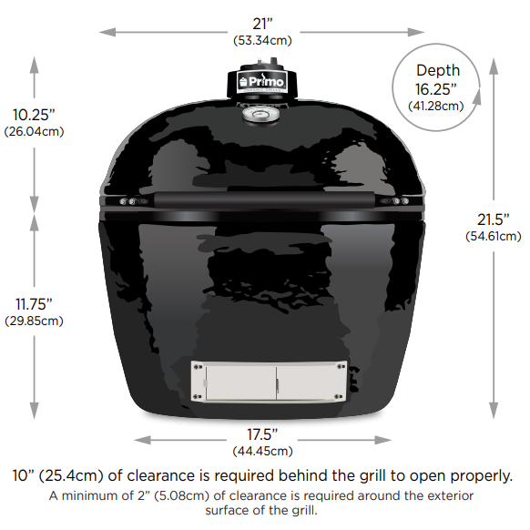 Primo Oval JR 200 Charcoal Kamado Grill