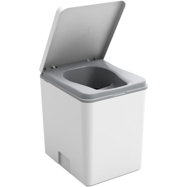 Composting Toilet, Portable Odorless Toilet with Dual 2.6 Gal Tanks