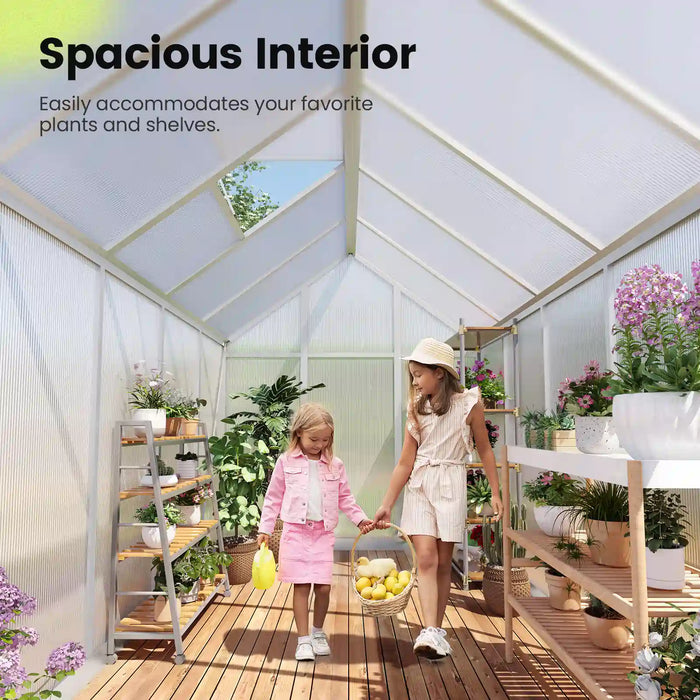 KING BIRD Walk-in Polycarbonate Greenhouse