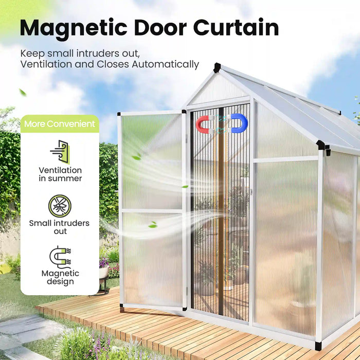 KING BIRD Walk-in Polycarbonate Greenhouse