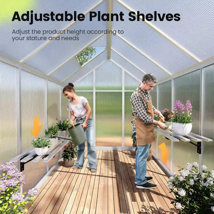 KING BIRD Walk-in Polycarbonate Greenhouse