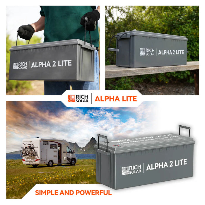 Rich Solar Alpha 2 Lite 12V 200Ah LiFePO4 Lithium Battery