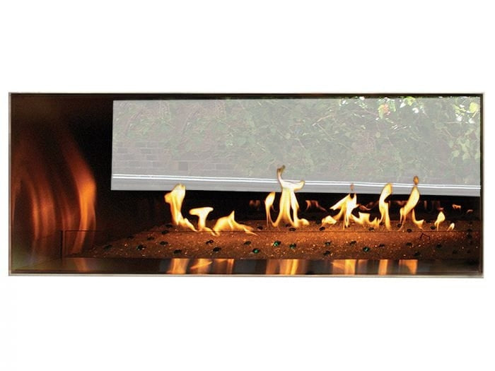 American Hearth Carol Rose Outdoor See-Thru Linear Gas Fireplace