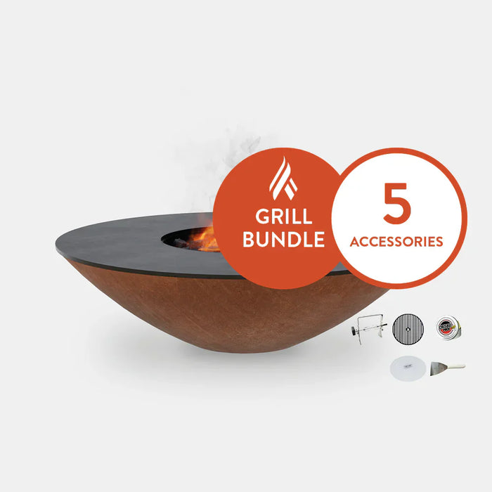 Arteflame Classic 40" Grill And Home Chef Bundle With 5 Grilling Accessories.