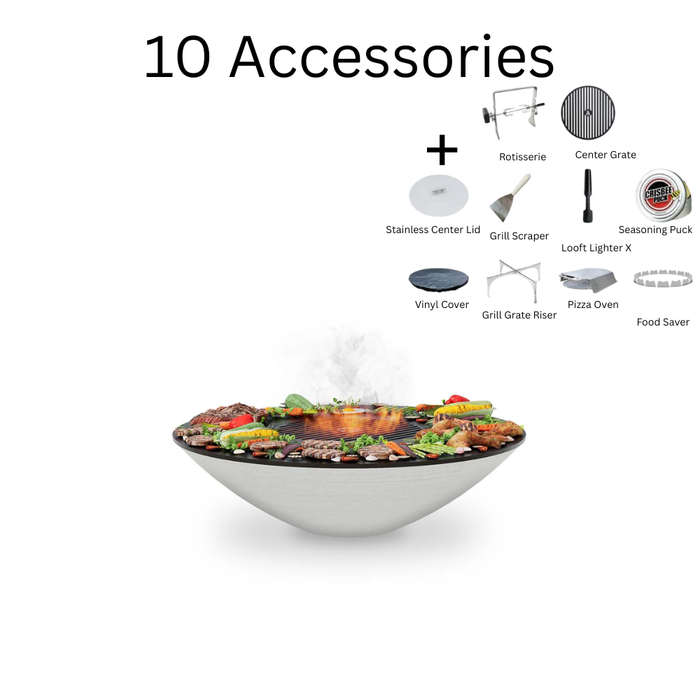 Arteflame XXL 40" Platinum Edition Fire Pit With Cooktop