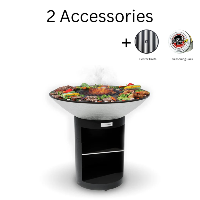 Arteflame XXL 40" Corten Steel Flat-Top Grill with Classic Storage Base