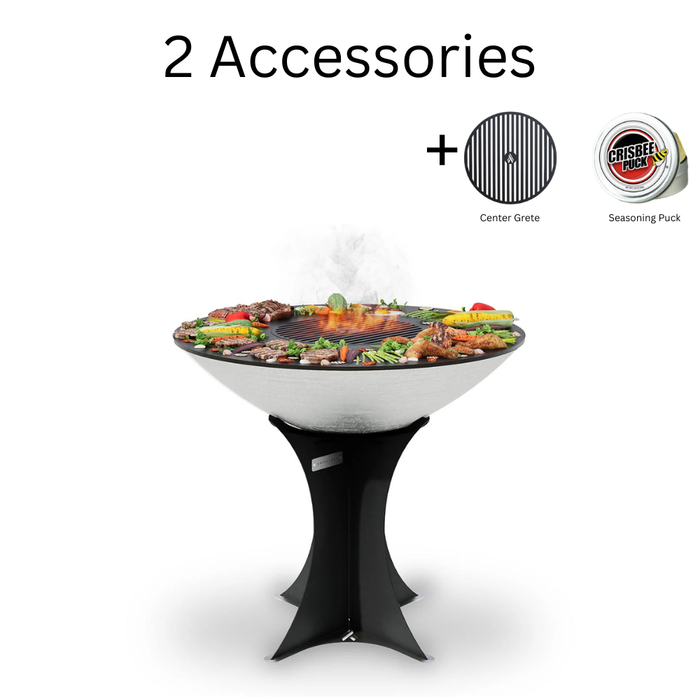 Arteflame XXL 40″ Platinum Edition Stainless Flat-Top Grill with Euro Base