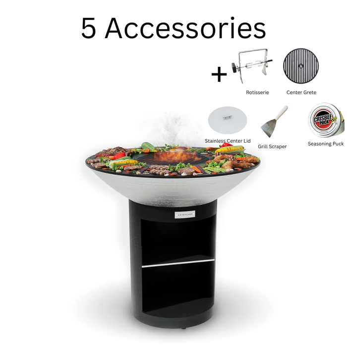 Arteflame XXL 40″ Platinum Series Stainless Flat-Top Grill with Storage Base