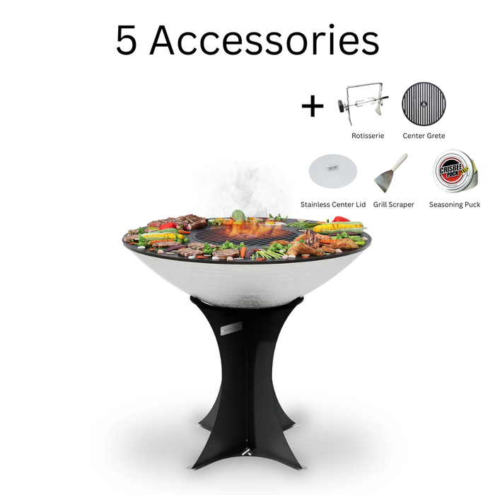 Arteflame XXL 40" Platinum Edition Stainless Flat-Top Grill with High Euro Base