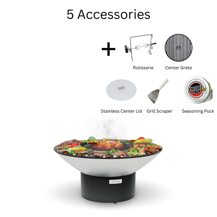 Arteflame XXL 40" Platinum Edition Fire Pit With Cooktop