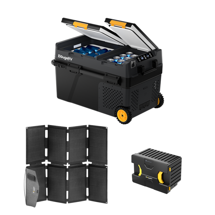 BougeRV CRD2 43QT Dual Zone 12V Portable Fridge Freezer
