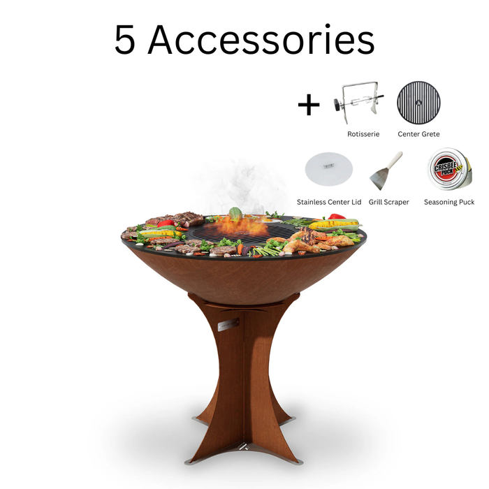 Arteflame XXL 40" Platinum Edition Stainless Flat-Top Grill with High Euro Base