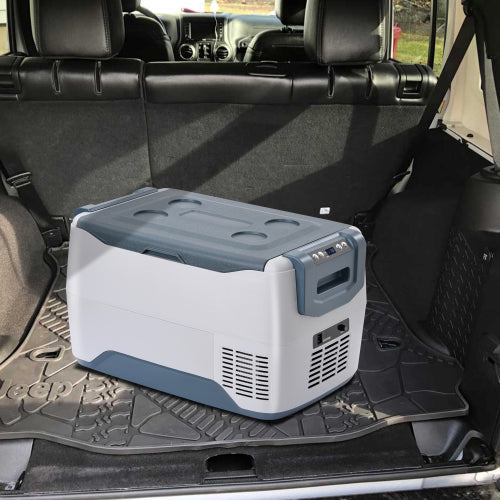 Car Fridge Portable Freezer Cooler with 12/24V DC Travel Refrigerator