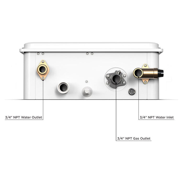 Eccotemp Bundle 45HI-NGH Indoor Natural Gas Tankless Water Heater, 6.8 GPM SET with / 4" Horizontal Vent Bundle