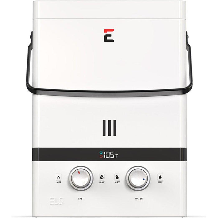 Eccotemp Bundle EL5-PS-LP Luxé Portable Outdoor Tankless Water Heater 1.5 GPM with / EccoFlo Diaphragm 12V Pump and Strainer - BELOW  $498