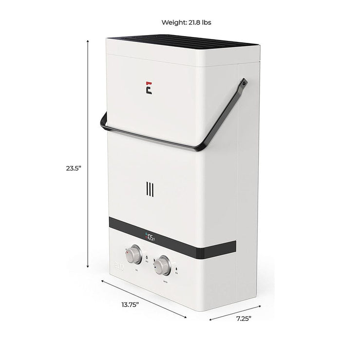 Eccotemp EL10-LP Luxé Outdoor Portable Liquid Propane Tankless Water Heater 3.0 GPM - BELOW  $498