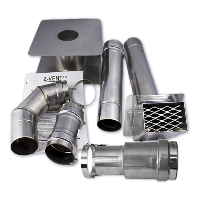 Eccotemp Parts and Accessories 2SVSRPKE03  3" Vertical Stainless Steel Z-Vent Water Heater Vent Kit w/ 2.5" Adapter - BELOW  $498