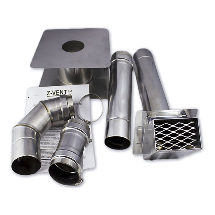 Eccotemp Parts and Accessories 2ZVEWD03  3" Horizontal Stainless Steel Z-Vent Water Heater Vent Kit - BELOW  $498