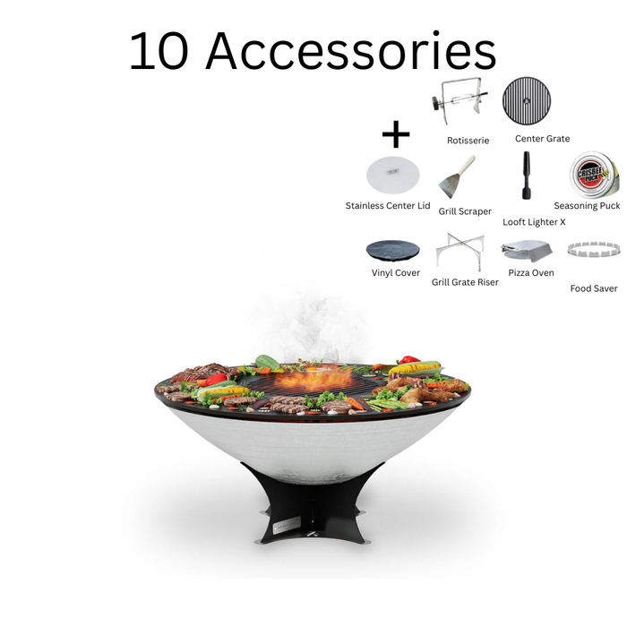 Arteflame XXL 40" Platinum Edition Fire Pit With Cooktop