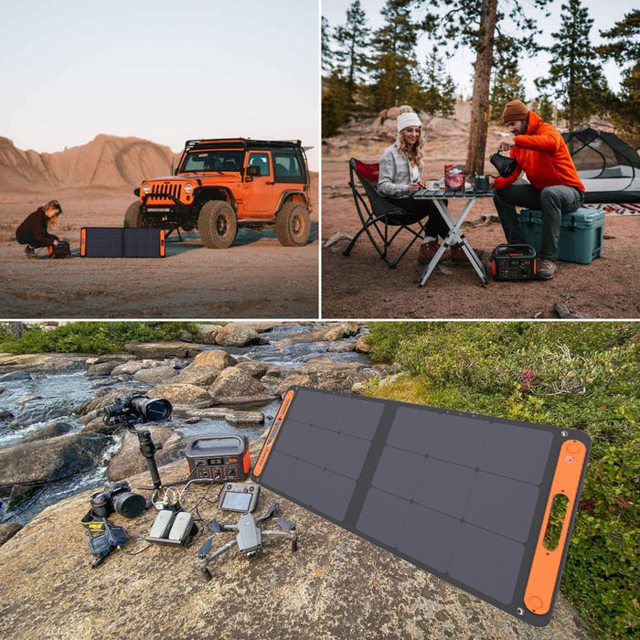 Jackery 500 Portable Solar Generator with SolarSaga 100W