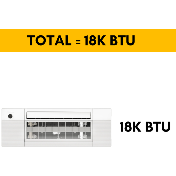 MRCOOL DIY Mini Split - 18K BTU Single Zone Ceiling Cassette Ductless Air Conditioner and Heat Pump with 25 ft. Install Kit DIY-18-HP-CASS-230C25
