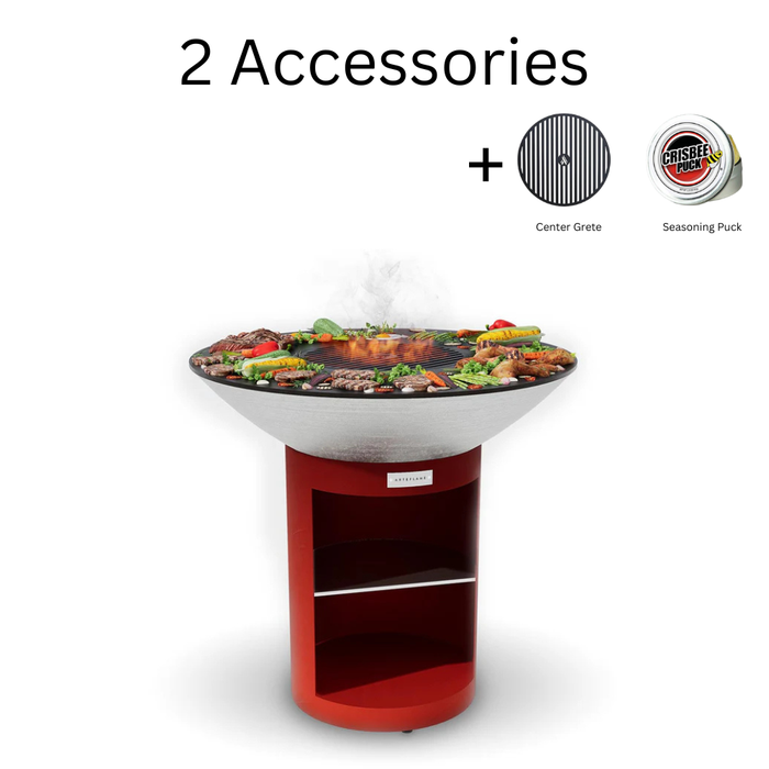 Arteflame XXL 40" Corten Steel Flat-Top Grill with Classic Storage Base