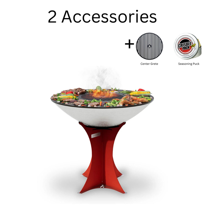 Arteflame XXL 40″ Platinum Edition Stainless Flat-Top Grill with Euro Base