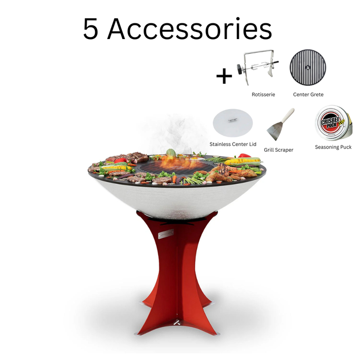 Arteflame XXL 40″ Platinum Edition Stainless Flat-Top Grill with Euro Base