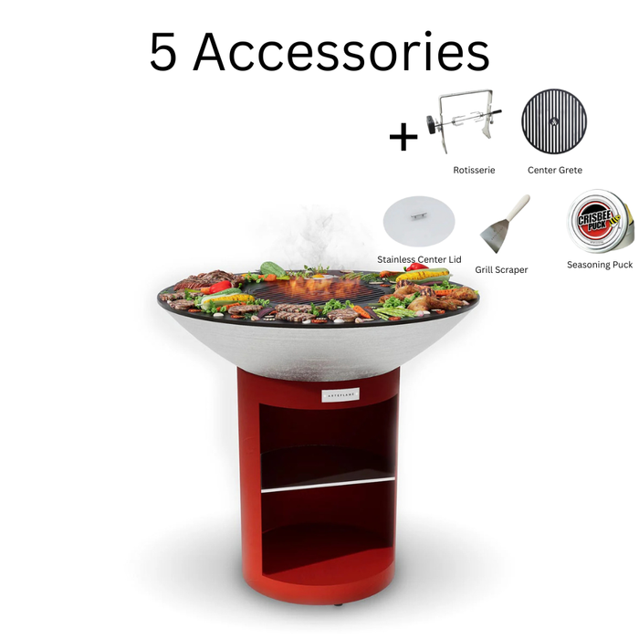 Arteflame XXL 40″ Platinum Series Stainless Flat-Top Grill with Storage Base