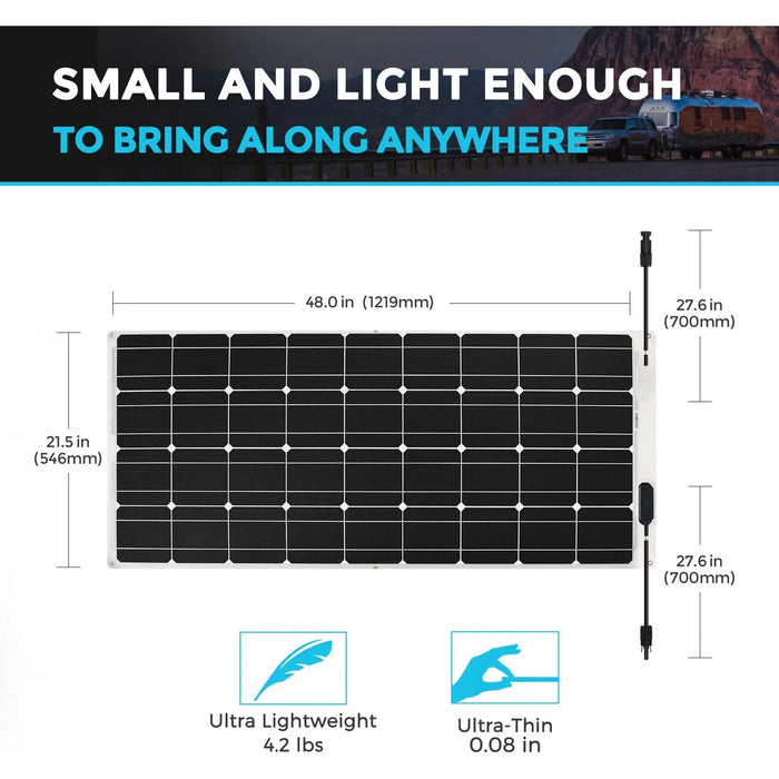 Renogy 100 Watt 12 Volt Flexible Monocrystalline Solar Panel