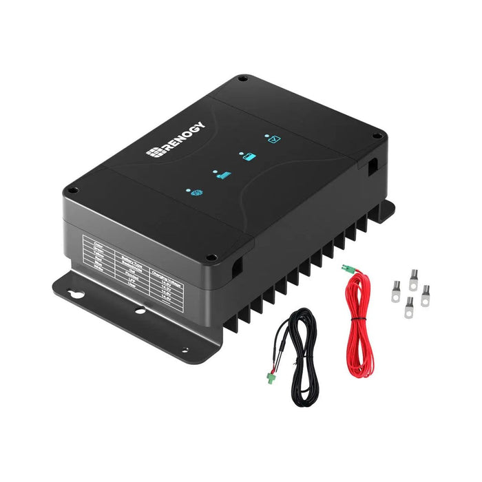 Renogy 30A/50A DC-DC Charger + 12V Battery Bank + 200W 12V Mono Solar Panels Complete RV Solar Kit