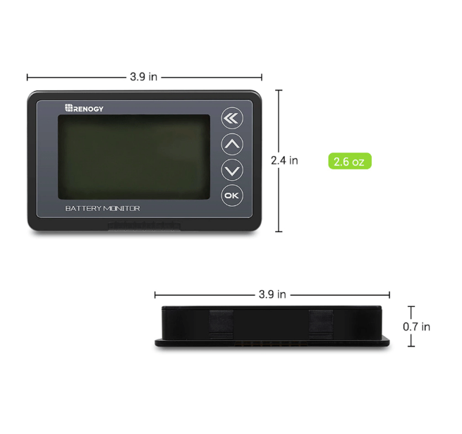 Renogy 500A Battery Monitor With Shunt RBM500