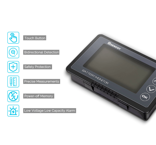 Renogy 500A Battery Monitor With Shunt RBM500