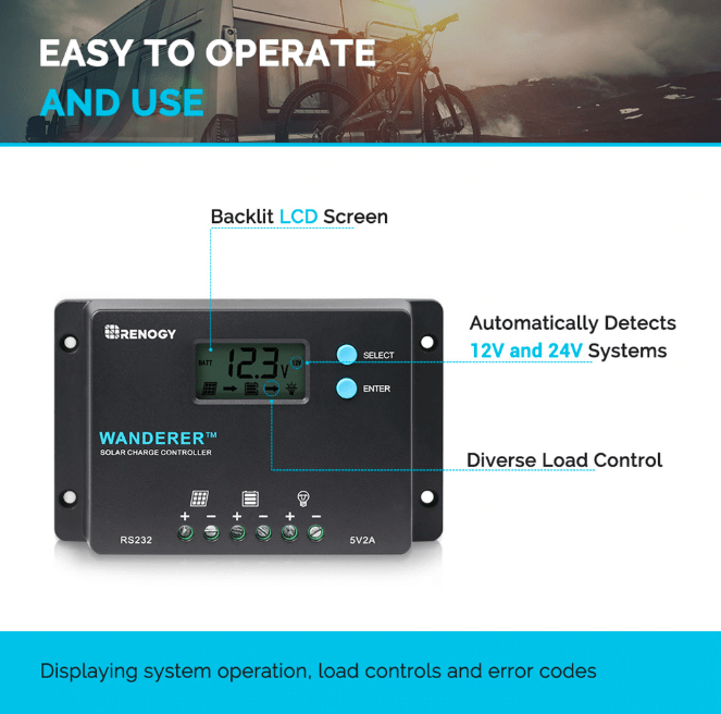 Renogy Wanderer 10A Charge Controller RNG-CTRL-WND10