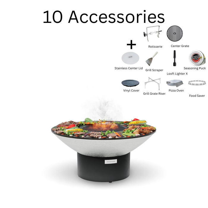 Arteflame XXL 40" Platinum Edition Fire Pit With Cooktop