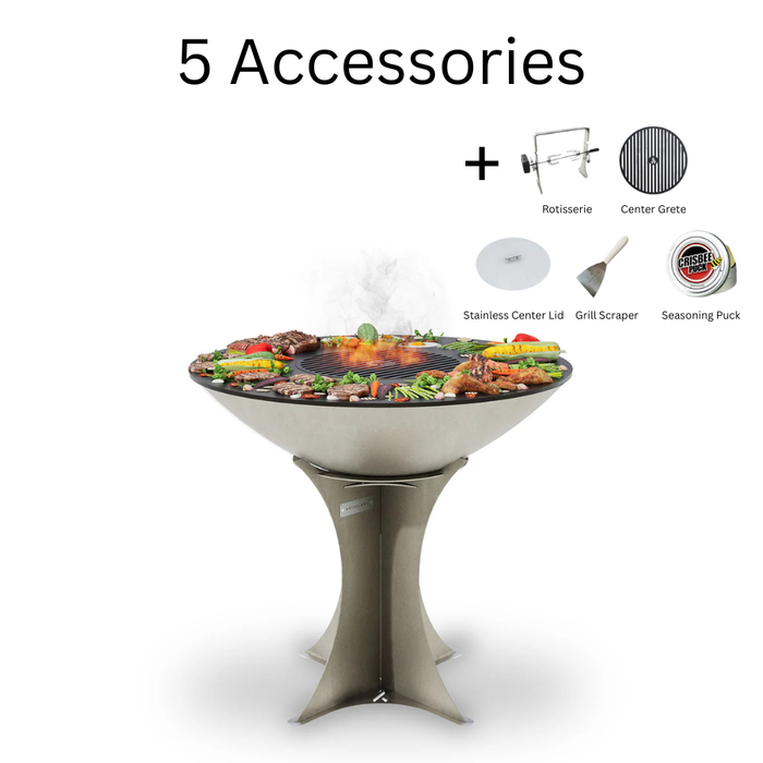 Arteflame XXL 40" Platinum Edition Stainless Flat-Top Grill with High Euro Base