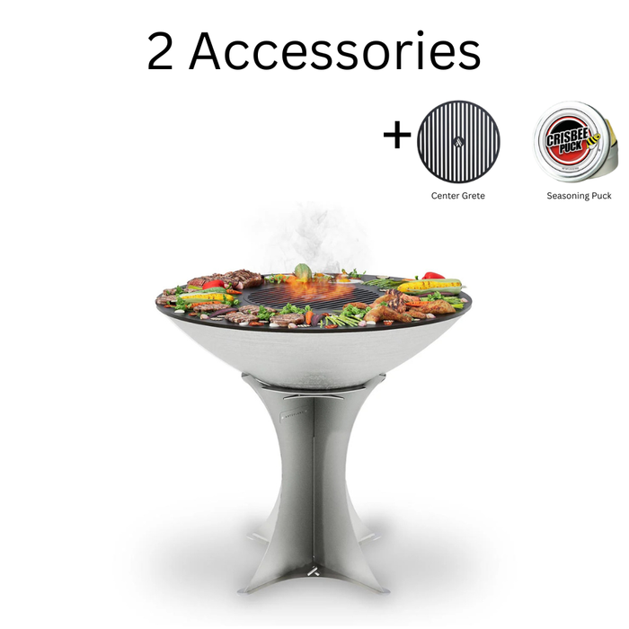 Arteflame XXL 40″ Platinum Edition Stainless Flat-Top Grill with Euro Base