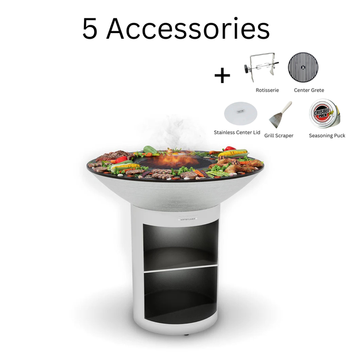 Arteflame XXL 40" Corten Steel Flat-Top Grill with Classic Storage Base