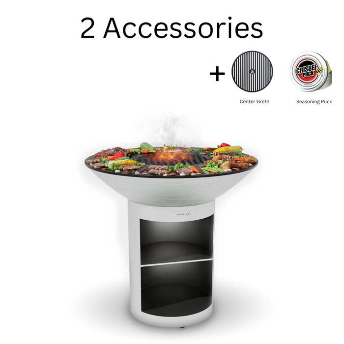 Arteflame XXL 40" Corten Steel Flat-Top Grill with Classic Storage Base