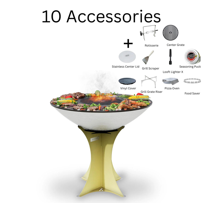 Arteflame XXL 40" Platinum Edition Stainless Flat-Top Grill with High Euro Base