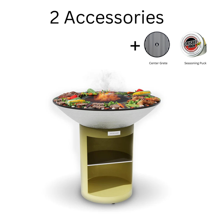 Arteflame XXL 40" Corten Steel Flat-Top Grill with Classic Storage Base