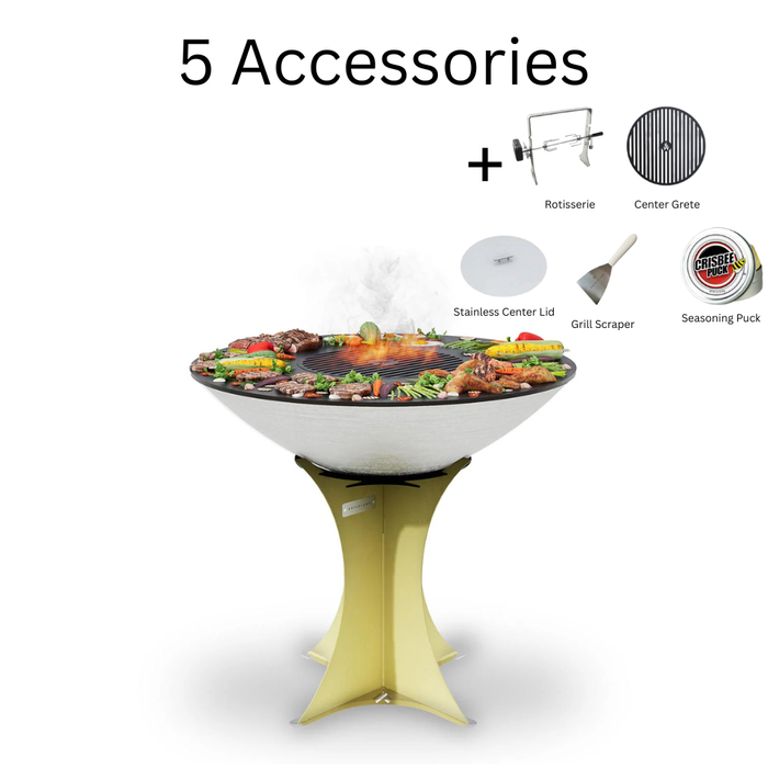 Arteflame XXL 40″ Platinum Edition Stainless Flat-Top Grill with Euro Base