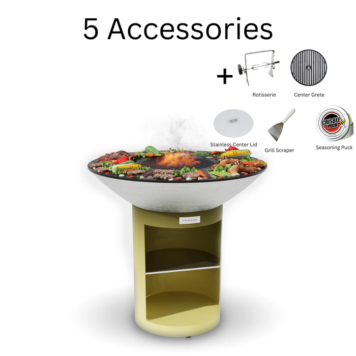 Arteflame XXL 40″ Platinum Series Stainless Flat-Top Grill with Storage Base